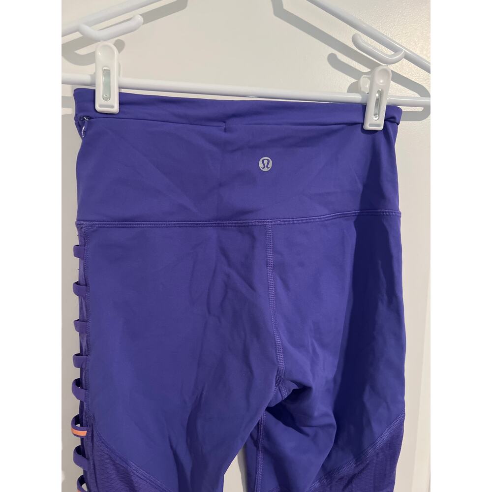LULULEMON breezy mesh Iris cropped leggings size 4 - Picture 3 of 6